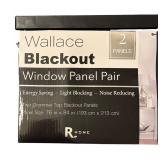 MB - 2 Pairs of Navy Blue Wallace Blackout Window Panel Pairs