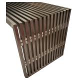 LL  - Contemporary Metal Slat Bench