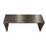 LL  - Contemporary Metal Slat Bench