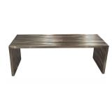LL  - Contemporary Metal Slat Bench