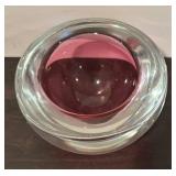 LL  - Murano Style Pink Art Glass Bowl