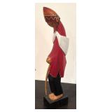 LL  - Pair of Ethnic Carved Wooden Figurines