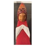 LL  - Pair of Ethnic Carved Wooden Figurines