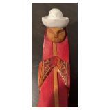 LL  - Pair of Ethnic Carved Wooden Figurines