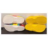 LL  - 2 Pairs of Crocs Tie-Dye and Yellow Clogs Size 11