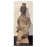 LL  - Terracotta Style Kneeling Warrior Sculpture