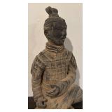 LL  - Terracotta Style Kneeling Warrior Sculpture