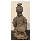 LL  - Terracotta Style Kneeling Warrior Sculpture