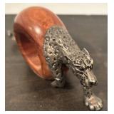 LL  - Set of 4 Wood and Metal Animal Motif Napkin Rings