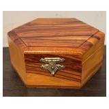 LL  - Set of 3 Decorative Wooden and Inlay Trinket Boxes
