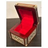 LL  - Set of 3 Decorative Wooden and Inlay Trinket Boxes