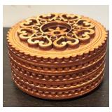 LL  - Set of 3 Decorative Wooden and Inlay Trinket Boxes
