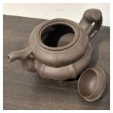 LL  - Set of 2 Petite Asian Yixing-Style Clay Teapots