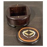 LL  - Set of 3 Decorative Trinket Boxes - Wood, Marble, and Metal