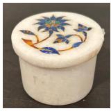 LL  - Set of 3 Decorative Trinket Boxes - Wood, Marble, and Metal