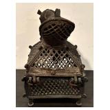 LL  - Vintage Ornate Metal Incense Burner with Bird Motif