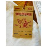 MB - True Religion Optic White Straight Jeans W33 L34 with Flap Pockets