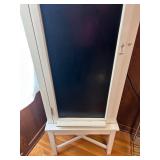 SB - Tall Wood Storage Cabinet with Black Door Panel