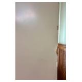 SB - Tall Wood Storage Cabinet with Black Door Panel