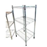 BS - Set of 3 Chrome Metal NSF Wire Storage Racks