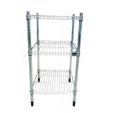BS - Set of 3 Chrome Metal NSF Wire Storage Racks