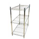 BS - Set of 3 Chrome Metal NSF Wire Storage Racks