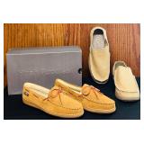BS - Lot of 2 Casual Shoes: Hush Puppies Moccasin Slippers & Crocs Canvas Slip-Ons