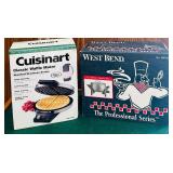 MB - Cuisinart Classic Waffle Maker and West Bend Professional Series Fondue Pot in Box