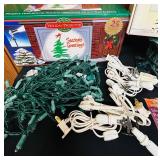ENT - Holiday Projector, String Lights, Net Lights, and Silicone Candle Bulbs Lot