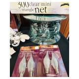 ENT - Holiday Projector, String Lights, Net Lights, and Silicone Candle Bulbs Lot