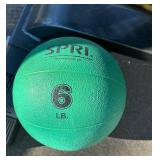 G - Adjustable Weight Bench with ProForm Dumbbells and SPRI 6lb Medicine Ball