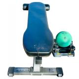 G - Adjustable Weight Bench with ProForm Dumbbells and SPRI 6lb Medicine Ball