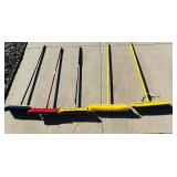 G - Set of 6 Heavy-Duty Push Brooms Assorted Sizes