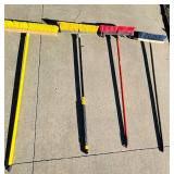 G - Set of 6 Heavy-Duty Push Brooms Assorted Sizes