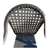 SG - Set of 6 Woven Patio Armchairs, 34 Inch High