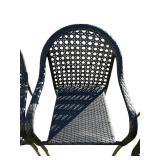 SG - Set of 6 Woven Patio Armchairs, 34 Inch High
