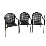 SG - Set of 6 Woven Patio Armchairs, 34 Inch High