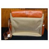 BS - Bosca Leather and Canvas Messenger Bag