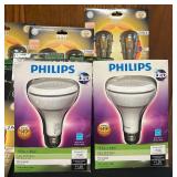 MB - Lot of LED Light Bulbs and Magnetic COB LED Lights by GE, Philips, and LiteAll