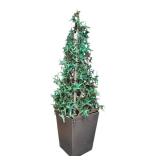 BS - Pair of 34-Inch Artificial Topiary Ivy Plants in Square Planters