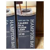 MB - Set of 2 Hampton Bay Calero 50 in Floor Lamps Matte Black Finish