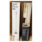 MB - Set of 2 Hampton Bay Calero 50 in Floor Lamps Matte Black Finish