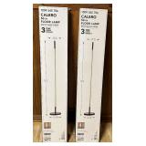 MB - Set of 2 Hampton Bay Calero 50 in Floor Lamps Matte Black Finish
