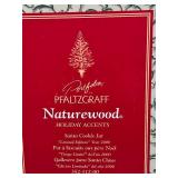 MB - Pfaltzgraff Naturewood Santa Cookie Jar Limited Edition 2000 Holiday Accents