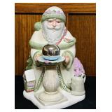 MB - Pfaltzgraff Naturewood Santa Cookie Jar Limited Edition 2000 Holiday Accents