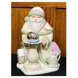 MB - Pfaltzgraff Naturewood Santa Cookie Jar Limited Edition 2000 Holiday Accents
