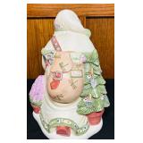 MB - Pfaltzgraff Naturewood Santa Cookie Jar Limited Edition 2000 Holiday Accents