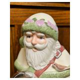 MB - Pfaltzgraff Naturewood Santa Cookie Jar Limited Edition 2000 Holiday Accents