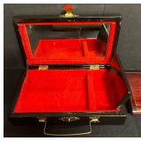 MB - Set of 4 Asian-Inspired Wooden Jewelry and Trinket Boxes with Inlay and Velvet Lining