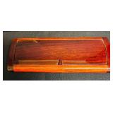 MB - Set of 4 Asian-Inspired Wooden Jewelry and Trinket Boxes with Inlay and Velvet Lining